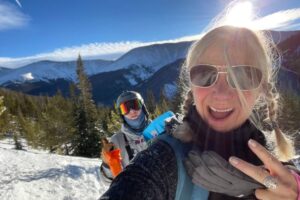 Skiing Berthod Pass with my Mom